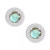 Cultured Freshwater Pearl & Diamond (1/5 ct. t.w.) Halo Stud Earrings in Sterling Silver (Also in Onyx, Turquoise, & Labradorite)