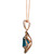Deep Sea Blue Topaz (3 ct. t.w.) & Diamond (3/4 ct. t.w.) 18" Pendant Necklace in 14k Rose Gold