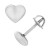 Children's High Polished Puff Heart Stud Earrings in 14k Gold