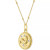 Diamond Accent Chinese Zodiac Disc 18" Pendant Necklace in 14k Gold-Plated Sterling Silver