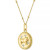 Diamond Accent Chinese Zodiac Disc 18" Pendant Necklace in 14k Gold-Plated Sterling Silver
