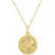 Diamond Accent Chinese Zodiac Disc 18" Pendant Necklace in 14k Gold-Plated Sterling Silver