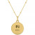 Diamond Accent Chinese Zodiac Disc 18" Pendant Necklace in 14k Gold-Plated Sterling Silver