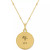 Diamond Accent Chinese Zodiac Disc 18" Pendant Necklace in 14k Gold-Plated Sterling Silver