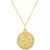 Diamond Accent Chinese Zodiac Disc 18" Pendant Necklace in 14k Gold-Plated Sterling Silver