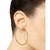 Textured Hoop Earrings in 14k Gold, 50mm, Made in Italy