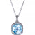 Sky Blue Topaz (3-1/2 ct. t.w.) & Diamond Accent 18" Pendant Necklace in Sterling Silver (Also in Pink Amethyst)