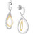 Diamond Orbital Teardrop Drop Earrings (1/10 ct. tw.) in Sterling Silver & 14k Gold-Plate