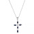 Sapphire (1/2 ct. t.w.) & Diamond Accent 18" Cross Pendant Necklace in 14k White Gold (Also in Emerald & Ruby)