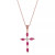 Sapphire (1/2 ct. t.w.) & Diamond Accent 18" Cross Pendant Necklace in 14k White Gold (Also in Emerald & Ruby)