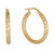 Snake Texture Hoop Earrings in 10k Gold 25mm