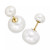 Cultured Freshwater Pearl (8mm -12mm) Front and Back stud Earrings in 14k Gold