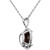 Rhodolite Garnet (4 ct. t.w.) & Diamond (1/10 ct. t.w.) Halo Pendant Necklace in 14k White Gold