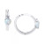 Lab-Created Opal (1/5 ct. t.w.) & Lab-Created White Sapphire (1/10 ct. t.w.) Heart Small Hoop Earrings, 0.5"