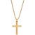 Engraved Cross 20" Pendant Necklace in 14k Gold