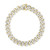 Two-Tone Wide Curb Link Hollow Bracelet in 10k Gold & 10k White Gold