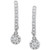 Lab-Created Diamond Cluster Dangle Hoop Earrings (1/2 ct. t.w.) in Sterling Silver