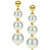 Cultured Freshwater Pearl (6 to 10mm) Graduated Drop Earrings in 14k Gold
