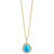 EFFY® Turquoise & Diamond (1/5 ct. t.w.) Teardrop Halo 18" Pendant Necklace in 14k Gold