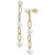 EFFY® Cultured Freshwater Pearl (7mm) Large Paperclip Link Drop Earrings in 18k Gold-Plated Sterling Silver