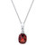Rhodolite Garnet (3-1/2 ct. t.w.) & Diamond Accent Oval 18" Pendant Necklace in Sterling Silver