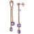 Amethyst Drop Earrings (3-1/5 ct. t.w.) in 14k Rose Gold-Plated Sterling Silver (Also in Citrine)