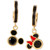 Cubic Zirconia & Enamel Mickey & Minnie Mouse Dangle Mismatch Hoop Earrings in 18k Gold-Plated Sterling Silver