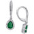Emerald (1-1/5 ct. t.w.) & Diamond (1/3 ct. t.w.) Drop Earrings in 14k White Gold