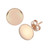 Flat Ball Stud Earrings Set in 14k Rose Gold (5mm)