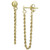 Rope Chain Drop Earrings in 10k Gold