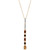 Multi-Gemstone Multi-Shape Dangling 18" Pendant Necklace (1-1/10 ct. t.w.) in 14k Gold