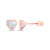 Created White Opal Heart Screwback Earrings in Sterling Silver (Also in 14k Rose Gold Over Silver or 14k Gold Over Silver)