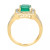 Brasilica by EFFY® Emerald (2-1/5 ct. t.w.) & Diamond (1/2 ct. t.w.) Ring in 14k White Gold & 14k Yellow Gold