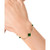 EFFY® Malachite & Diamond (1/20 ct. t.w.) Chain Bracelet in 14k Gold
