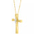 Diamond Accent Double Bar Cross Pendant in Sterling Silver or 14k Gold-Plated Sterling Silver