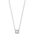 Cubic Zirconia Halo Pendant Necklace in Sterling Silver, Created for Macy's