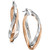 Two-Tone Twisted Hoop Earrings in Sterling Silver and 18k Rose Gold Plating