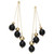 14k Gold Earrings, Faceted Onyx 3-Drop Earrings (9 ct. t.w.)