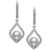 Cultured Freshwater Pearl (7mm) & Cubic Zirconia Drop Earrings in Sterling Silver