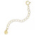 18k Gold over Sterling Silver Extension Chain Necklace, 2 Inch Chain Extender