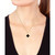 EFFY® Onyx & Diamond Accent Flower 18" Pendant Necklace in 14k Gold