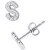 Cubic Zirconia Initial Stud Earrings, Created for Macy's