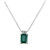 Emerald (9/10 ct. t.w.) & Diamond Accent 16" Pendant Necklace in 14k White Gold