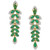 Emerald (2-5/8 ct. t.w.) & Diamond (1/4 ct. t.w.) Vine 18" Drop Earrings in 14k Gold