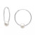 Cultured Freshwater Pearl (10mm) Medium Hoop Earrings, 1.5"