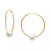 Cultured Freshwater Pearl (10mm) Medium Hoop Earrings, 1.5"