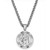 Men's St. Christopher Diamond Pendant Necklace in Stainless Steel