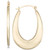 Polished Graduated Oval Hoop Earrings in 10k Gold