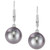 Cultured Tahitian Pearl (10mm) Leverback Drop Earrings in 14k White Gold