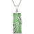 Dyed Jade  Pendant Necklace in Sterling Silver